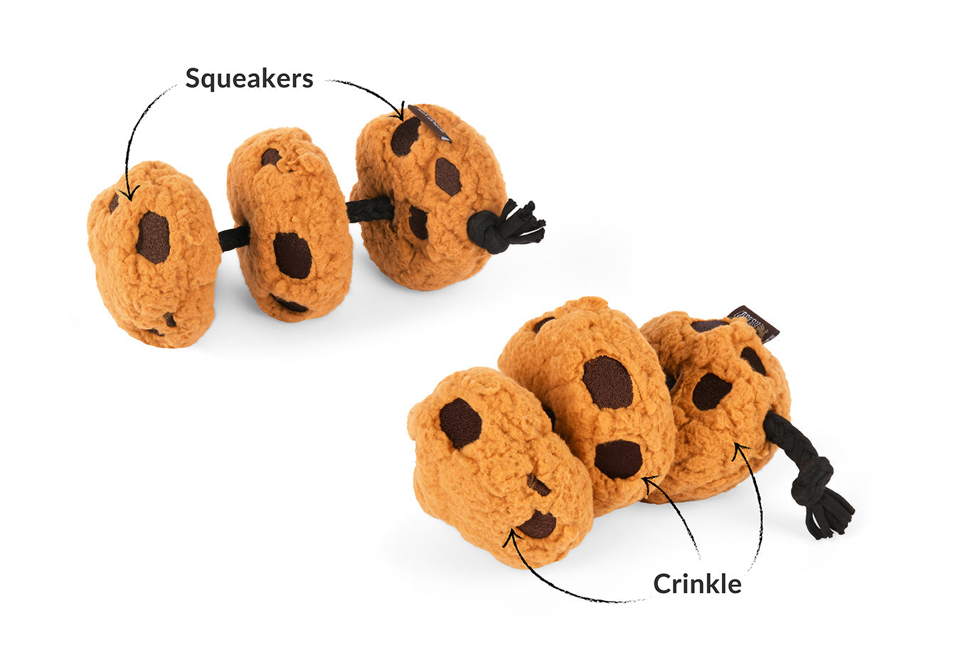 Chocolate chip hot sale cookie dog toy