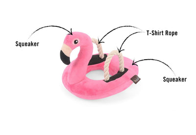 Tropical Paradise Flamingo Float Dog Toy Toy P.L.A.Y.