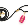Hot Pink/Peach Waxed Canvas Leash Bag Leash Accessories The Foggy Dog