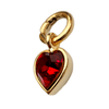 Ruby Heart Charm (24K Gold Plated) Charms Lulubell