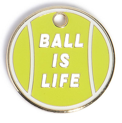 Ball is Life ID Tag (Free Custom Engraving!) Charms Trill Paws