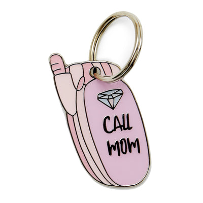Call Mom ID Tag (Free Custom Engraving!) Charms Trill Paws