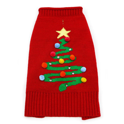 Christmas Tree Pom-Pom Sweater (One 2XL Left!) Clothing Dogo