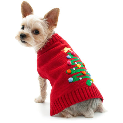 Christmas Tree Pom-Pom Sweater (One 2XL Left!) Clothing Dogo