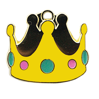 Crown ID Tag (Free Custom Engraving!) Charms Trill Paws 
