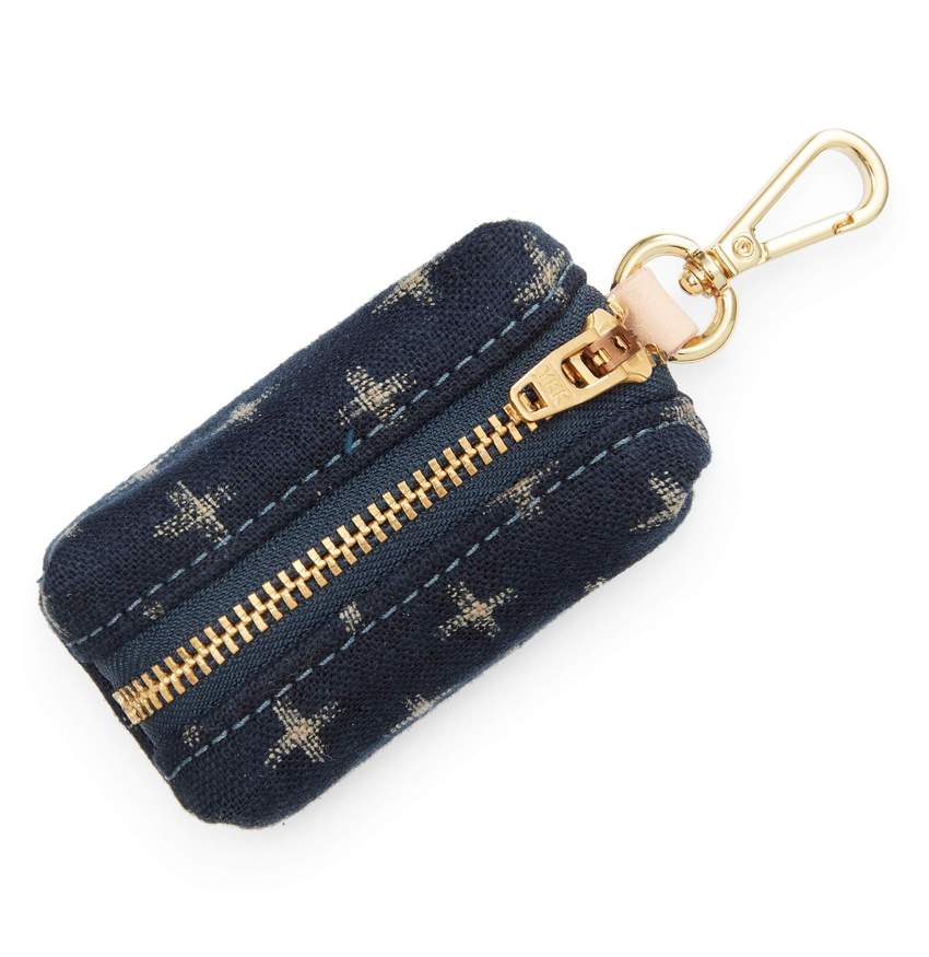 Indigo Crosses Poop Bag Holder Leash Bag Leash Accessories The Foggy Dog